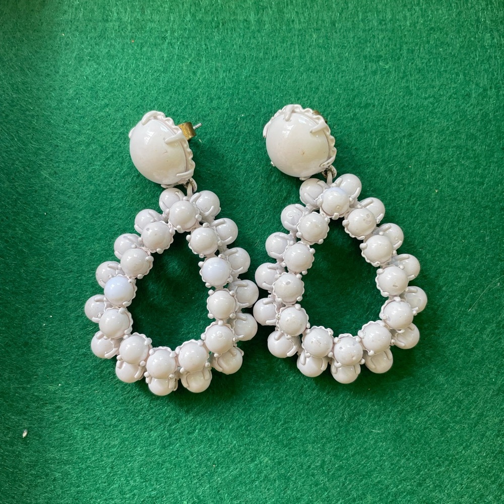 J Crew white earrings
